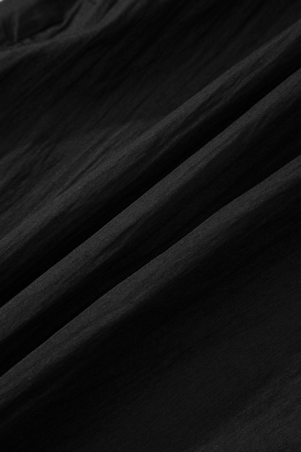 Black Contrast Trim Dual Ruffle Short Sleeve Textured Blouse